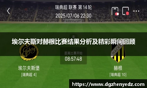 埃尔夫斯对赫根比赛结果分析及精彩瞬间回顾
